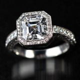 Rings For Princesses with square Stone Diamond