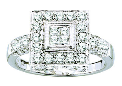 eventsstyle3938 Rings For Princesses with square Stone Diamond