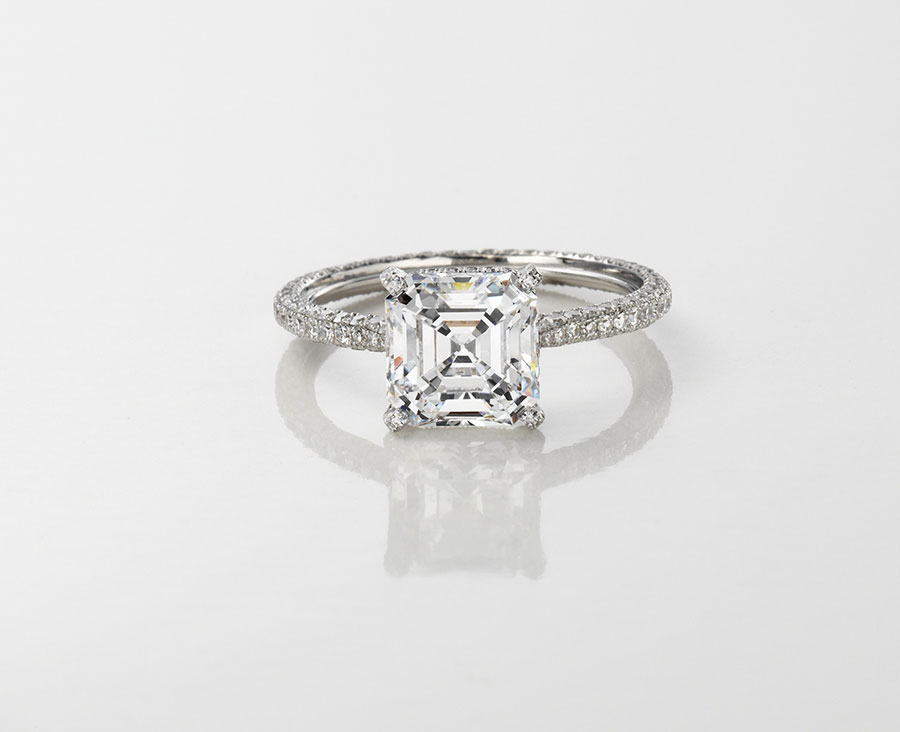 eventsstyle3939 Rings For Princesses with square Stone Diamond