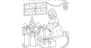 Free Happy new year coloring pages 2014