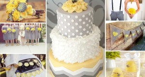 Ideas for yellow, white and gray wedding themes