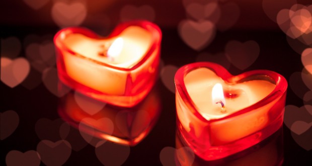 Candles for valentine’s day decorations