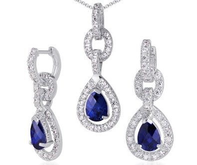 Set of jewelry of Blue Sapphire