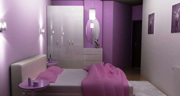 Bedroom in violet-colored 2015