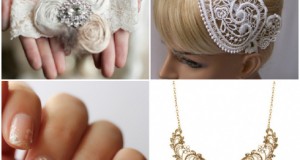 Lace wedding accessories for a romantic bride
