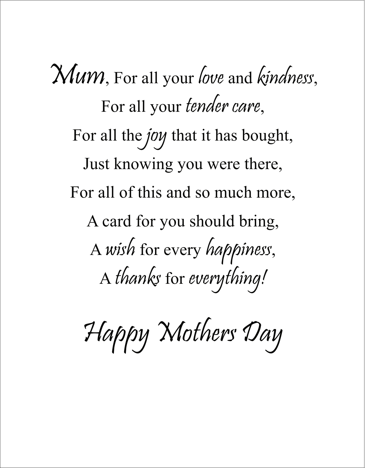 Great poems for mother day 2014 mothers day poems Great poems for mother day 2014