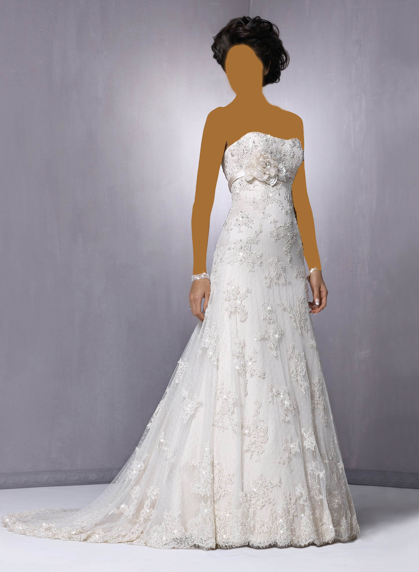 strapless lace beach wedding dresseschantilly lace strapless scoop neckline a line wedding dress d8vhrt25 Unique lace wedding dresses design 2014