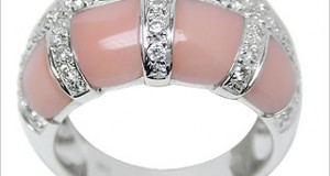 Elegant Pink Coral Rings for brides