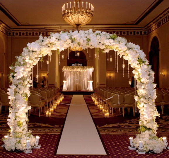 luxury Indoor wedding ceremony arch Special indoor wedding arch decoration 2014
