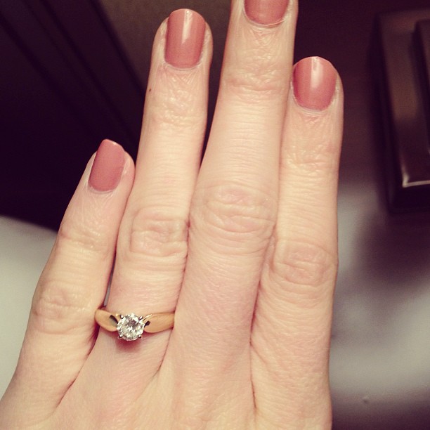 ring Engagement nails ideas for brides 2015