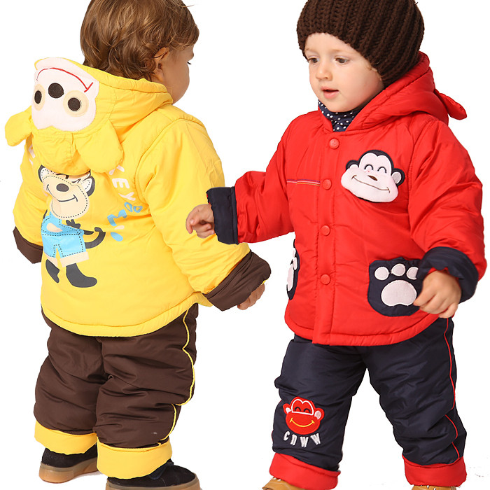 Baby winter clothes thickening children cotton suit baby cotton cotton trousers winter clothes for baby 2014