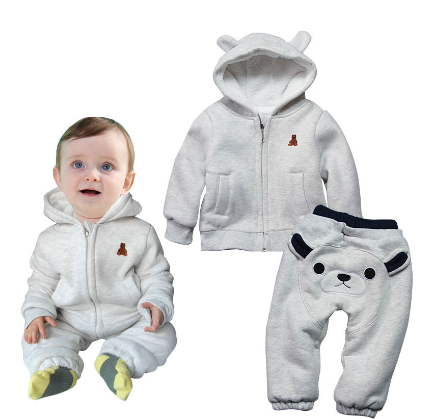 3pcs lot free shipping beige and gray baby boy 2pcs sets winter coat pants winter clothes winter clothes for baby 2014